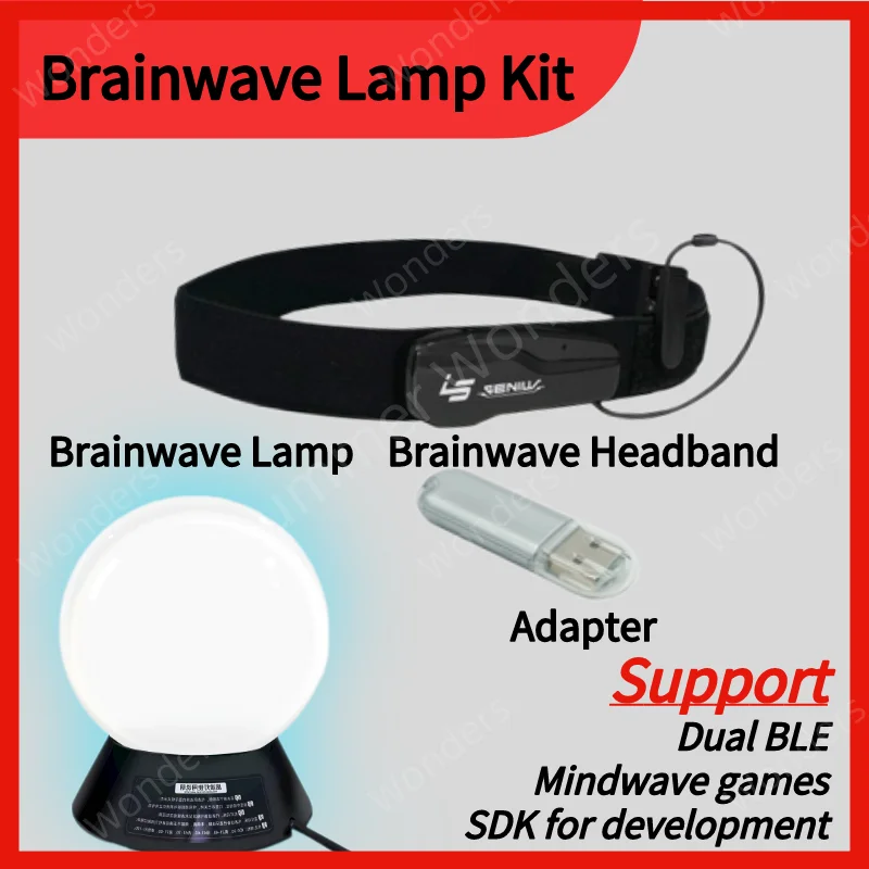 Комплект ламп Brainwave, головная повязка Brainlink с лампой управления для обучения фокусировке, поддержка BLE4.0 SDK и вторичное развитие (art.: 3920be0cfd173) - 3920be0cfd173