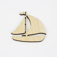 small sailboat shape mascot laser cut christmas decorations silhouette blank unpainted 25 pieces wooden shape 13031