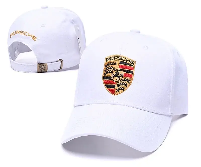 Фото Бейсбольная кепка Snapback с вышитым логотипом автомобиля, уличные регулируемые повседневные шапки для Porsche 918 Taycan Panamera Cayenne Boxster Cayman №2