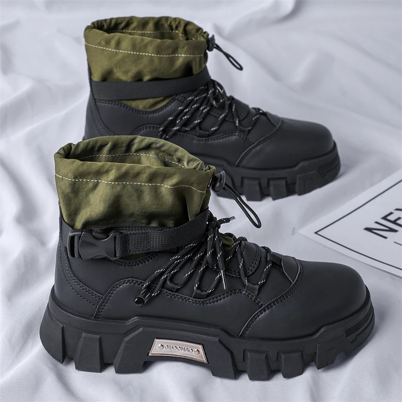 Мужские кожаные водонепроницаемые ботильоны на шнуровке Chukka классические