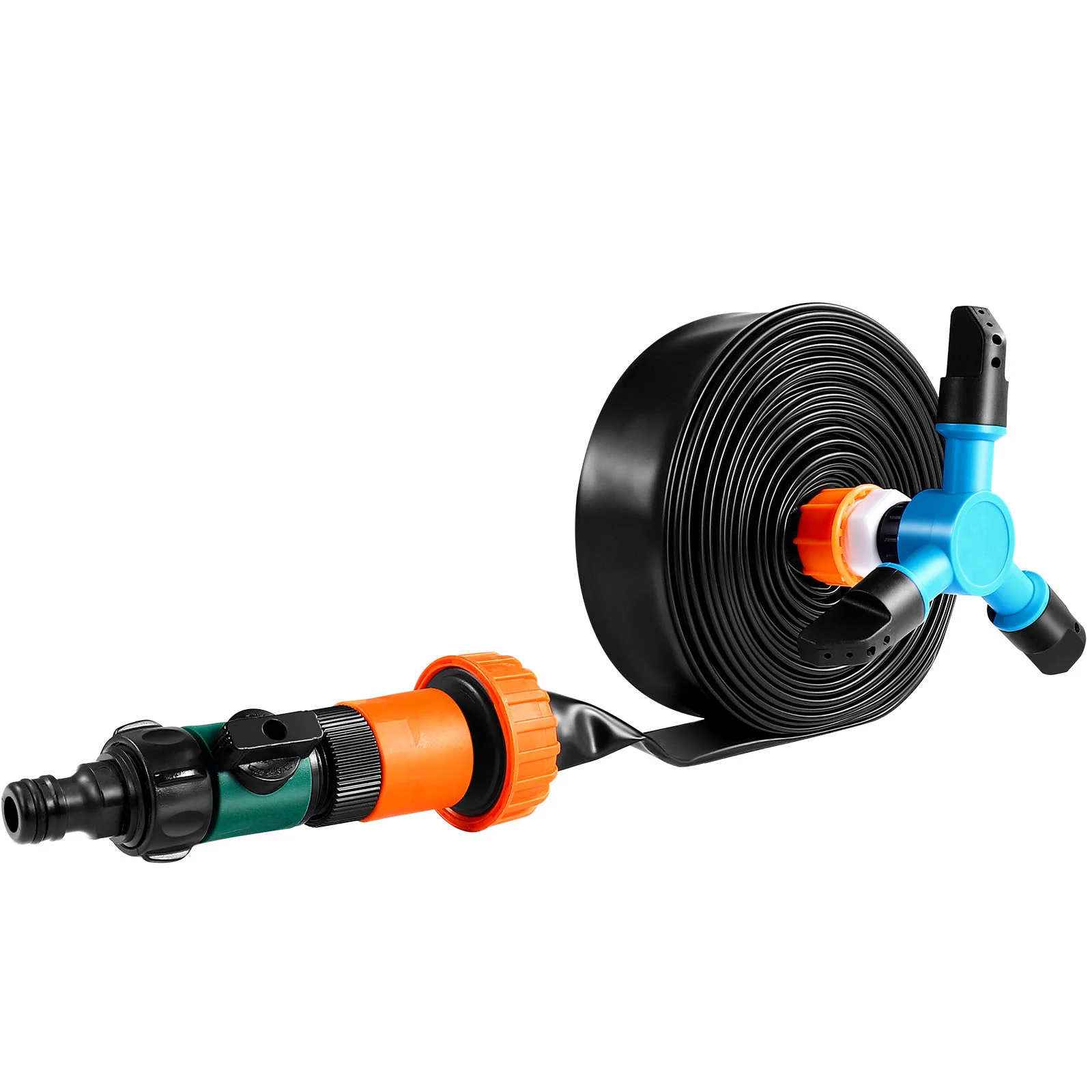 

IBASETOY 12m PVC Trampoline Sprinkler Water Play Spray Hose Backyard Garden Lawn Waterpark with Trident Spray Head (Black)