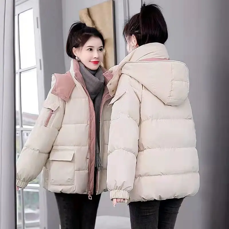 Down cotton-padded jacket women's autumn and winter wear new cotton-padded jacket short style padded jacket thick bread jackets