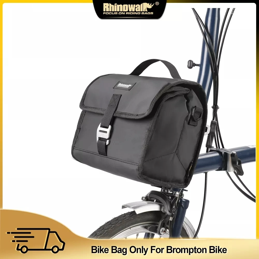 

Rhinowalk Waterproof Bike Handlebar Bag 7L Portable Big Capacity Cycling Bag With Raincover Only For Brompton Bikes Accessories