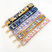 130cm ethnic style bag belt vintage printed strap shoulder strap adjustable geometric straps replacement belt bag accessories