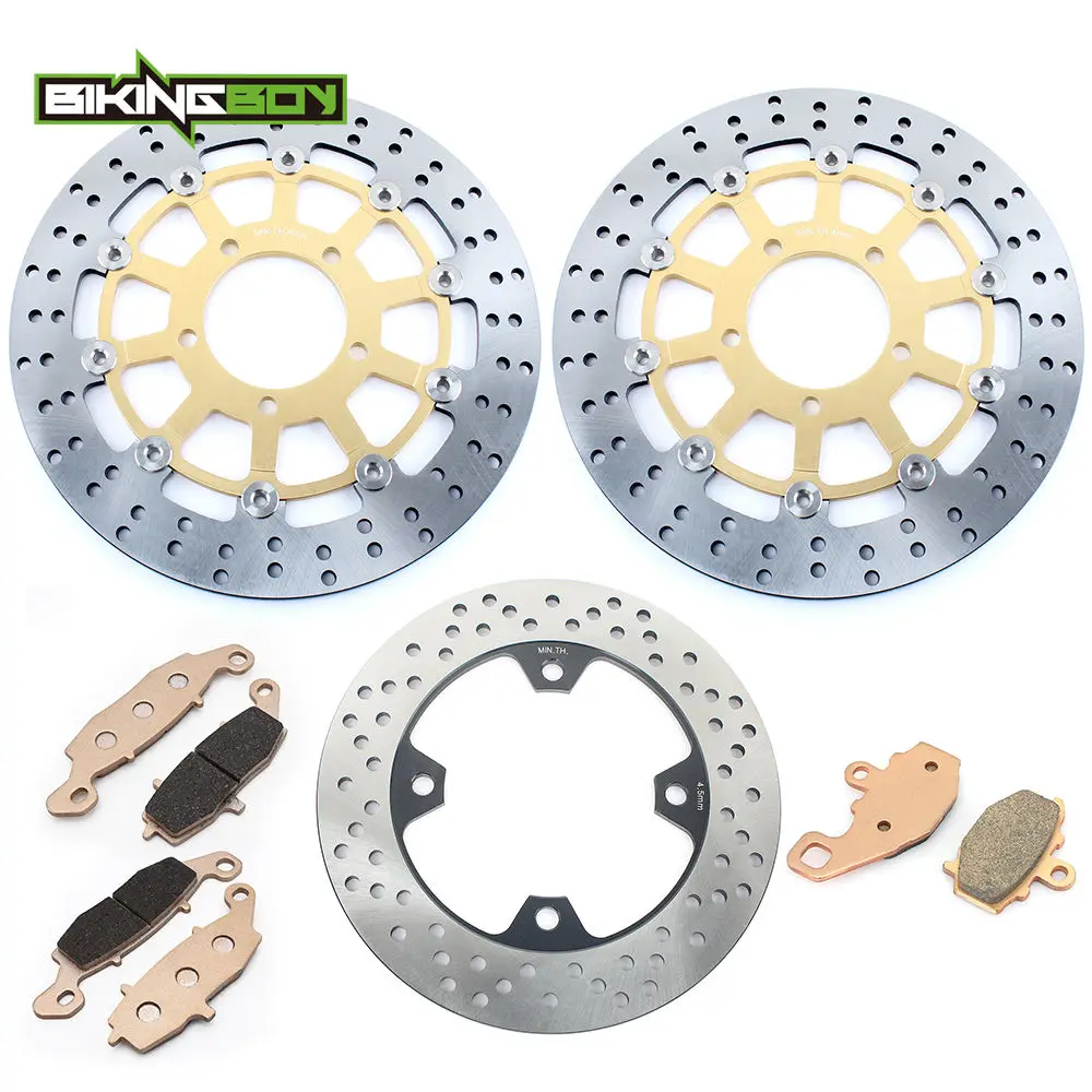 Фото Тормозные диски и колодки BIKINGBOY для Kawasaki ER-6F Ninja 650R ER-6N 06-16 (передние и задние) + колодки EX ER №4