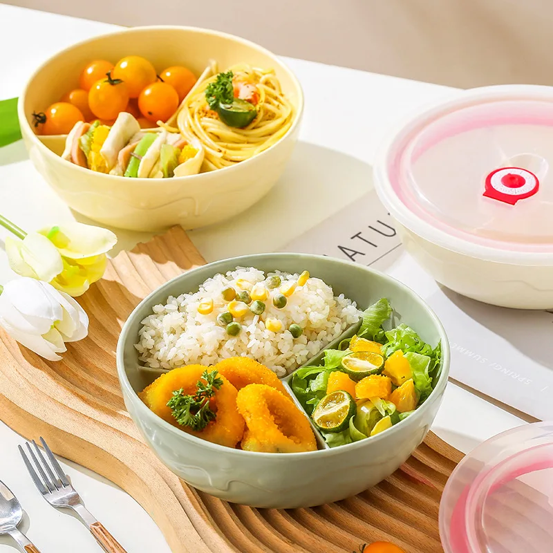 Керамический лоток с 3 отделениями для одного человека уменьшающий жир ланч-бокс