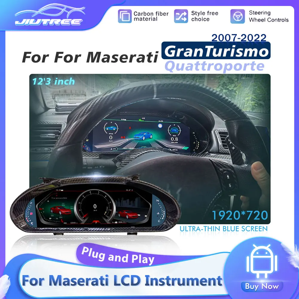 

12.3 Inch Android For Maserati GT GTS GC MC GranTurismo Quattroporte 2007 2008 -2022 Car Ditigal Cluster LCD Dashboard Display