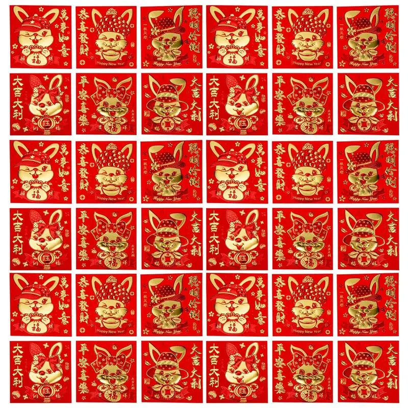 

66pcs Chinese New Year Red Envelopes Folding Money Envelopes Mixed Style