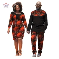 african dresses for couples women summer vestidos and men dashiki shirt pant set match outfit long sleeve plus size suit wyq08