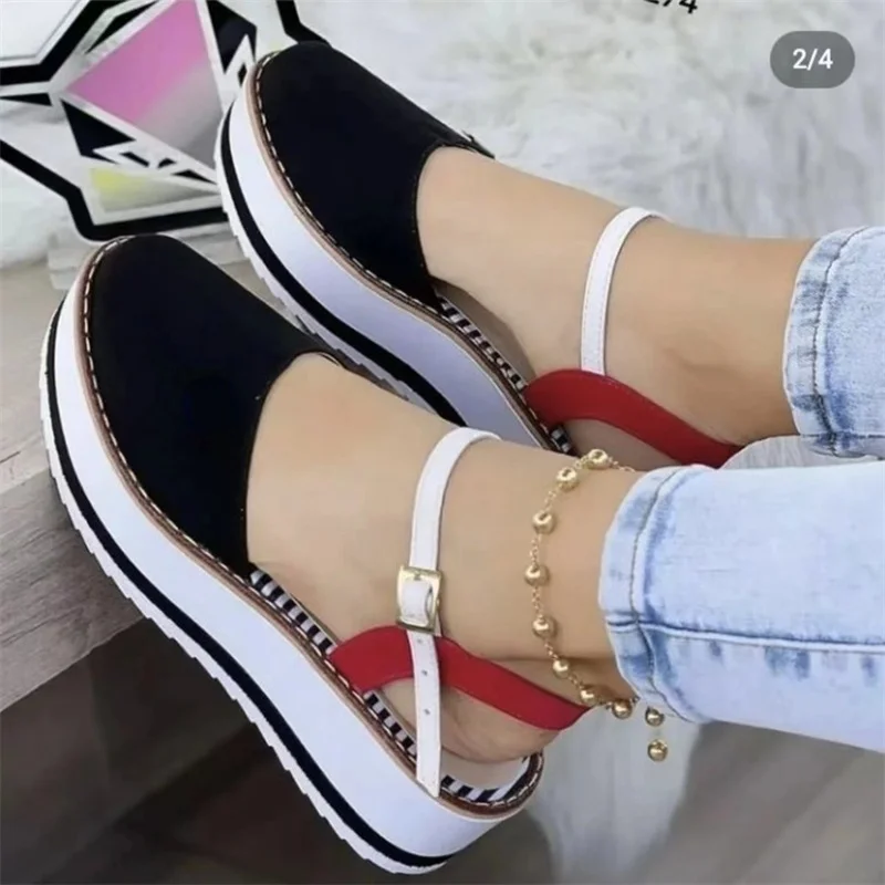 

Women's Sandals Summer 2022 New Buckle Fashion Roman Shoes Casual Round Toe Outdoor Beach Platform Gladiator Sandalias De Mujer