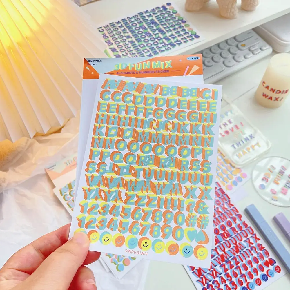 

Искусственный блокнот, алфавит, канцелярские принадлежности, альбом для творчества, декоративные 3D наклейки с номерами