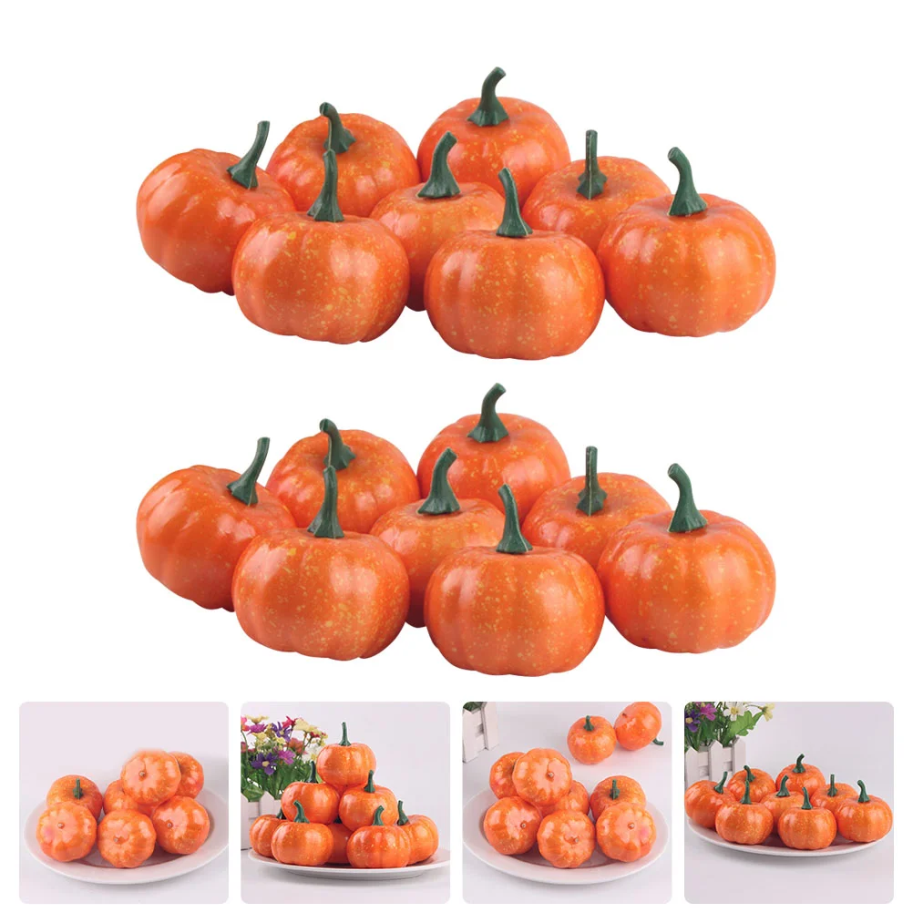 

16 Pcs Simulation Foam Pumpkin Rustic Table Decor Halloween Photography Supplies Mini Party Props Home