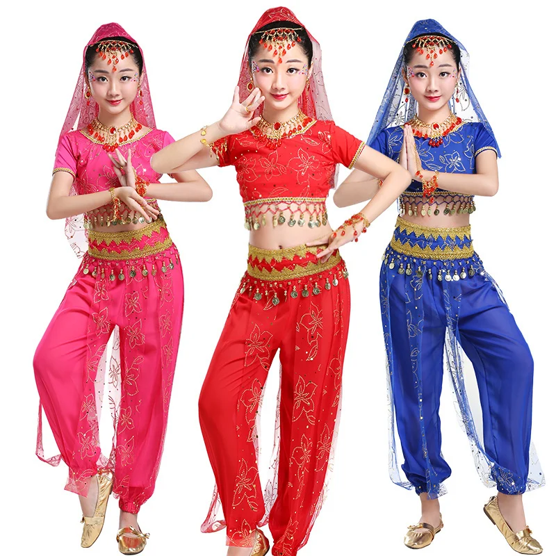 

Indian Dance Costume Xinjiang Dance Children Indian Dance Performance Costume belly dance Costume Children's National