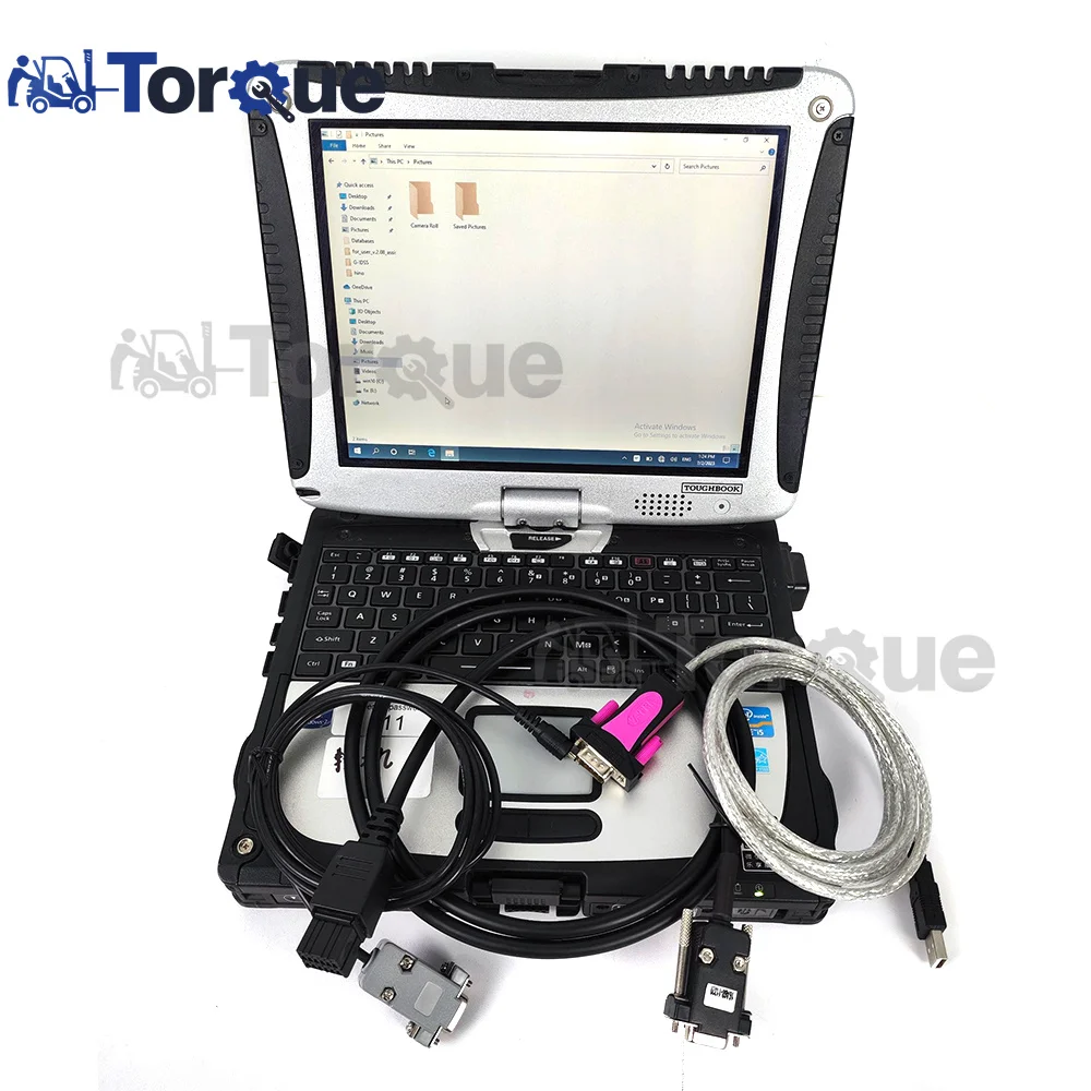 

CF19 Laptop+Forklift 16A68-00500 Diagnostic Cable for MITSUBISHI Diagnosis Adapter Lift Truck Diagnostic Tool