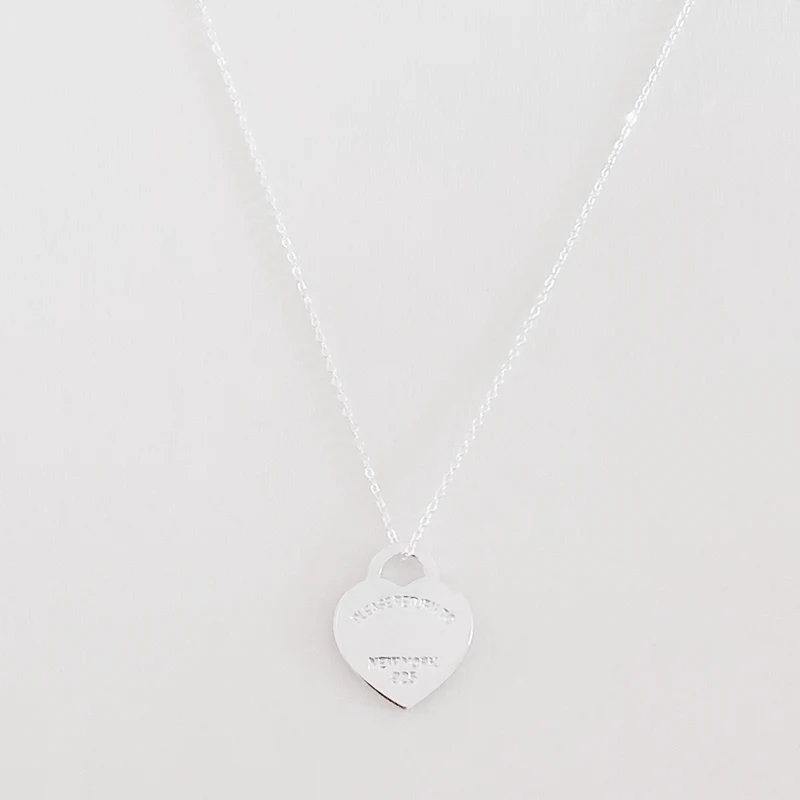 

S925 Sterling Silver Mini Double Heart Pendant Necklace Luxury Jewelry Accessories Women's 2022 Romantic Versatile Couple Gifts