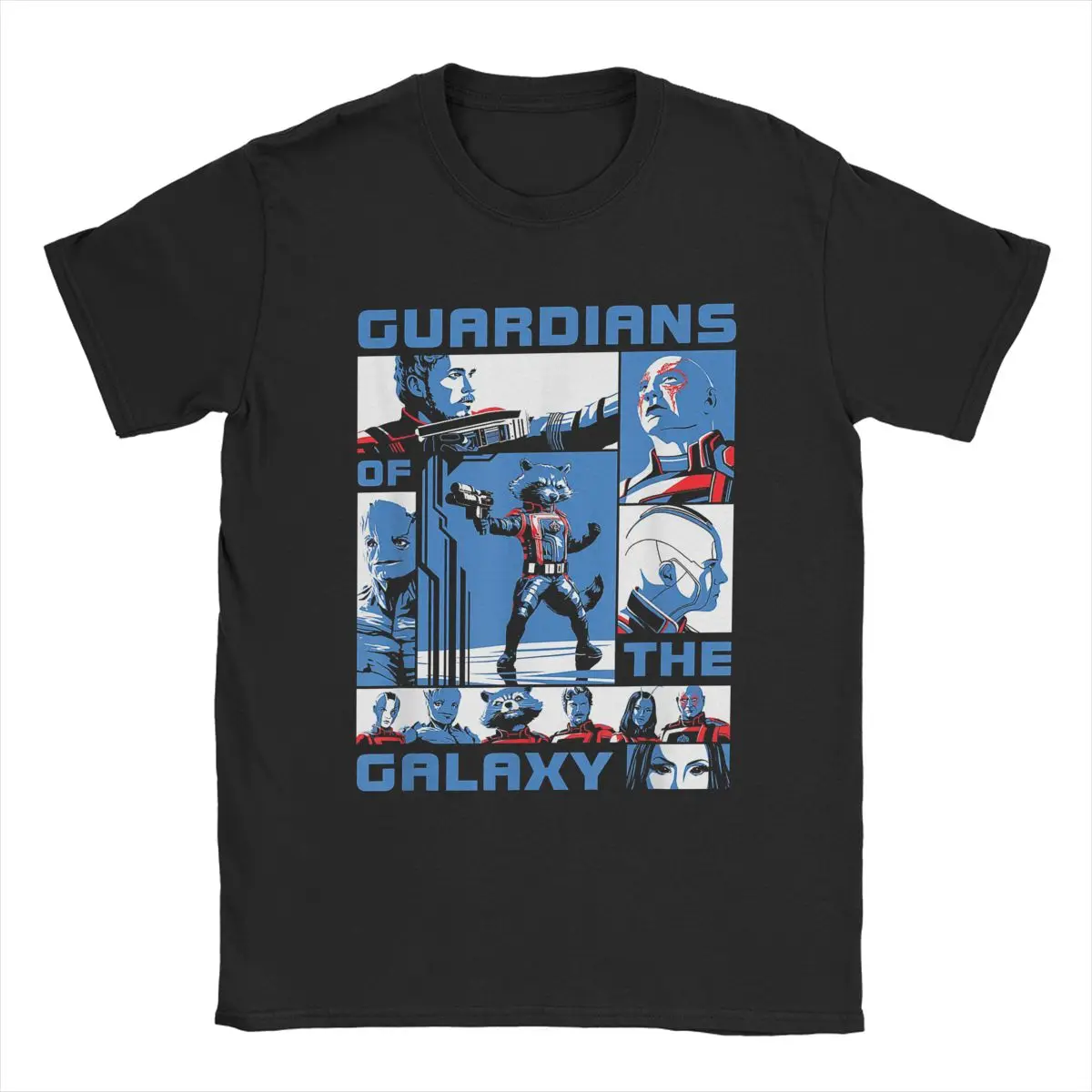 

Disney Guardians Of The Galaxys T-Shirt Men Volume 3 Tri-Color Panels Cotton Tee Shirt O Neck T Shirt Birthday Gift Clothes