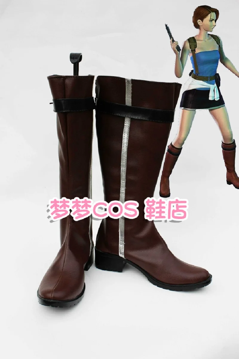 

Biohazard 3 Jill Valentine Cosplay Shoes Brown Handmade Boots