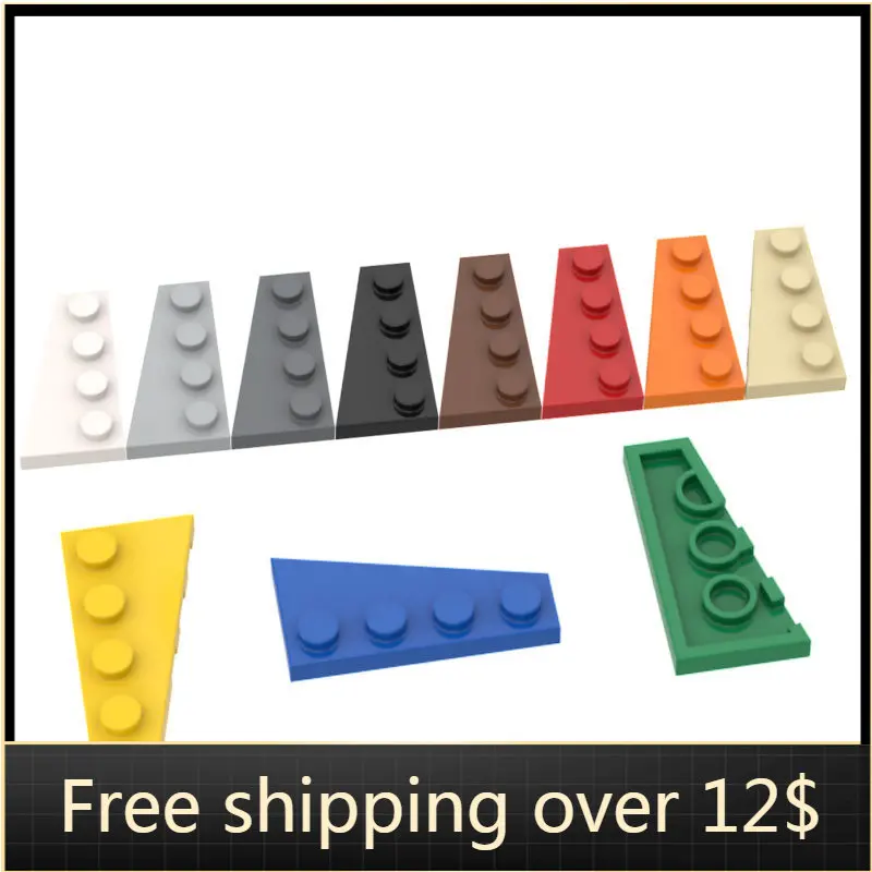 

10Pcs MOC Parts 41770 Wedge Plate 4 x 2 Left Compatible Building Blocks Assembling Blocks DIY Bricks Educational Gifts