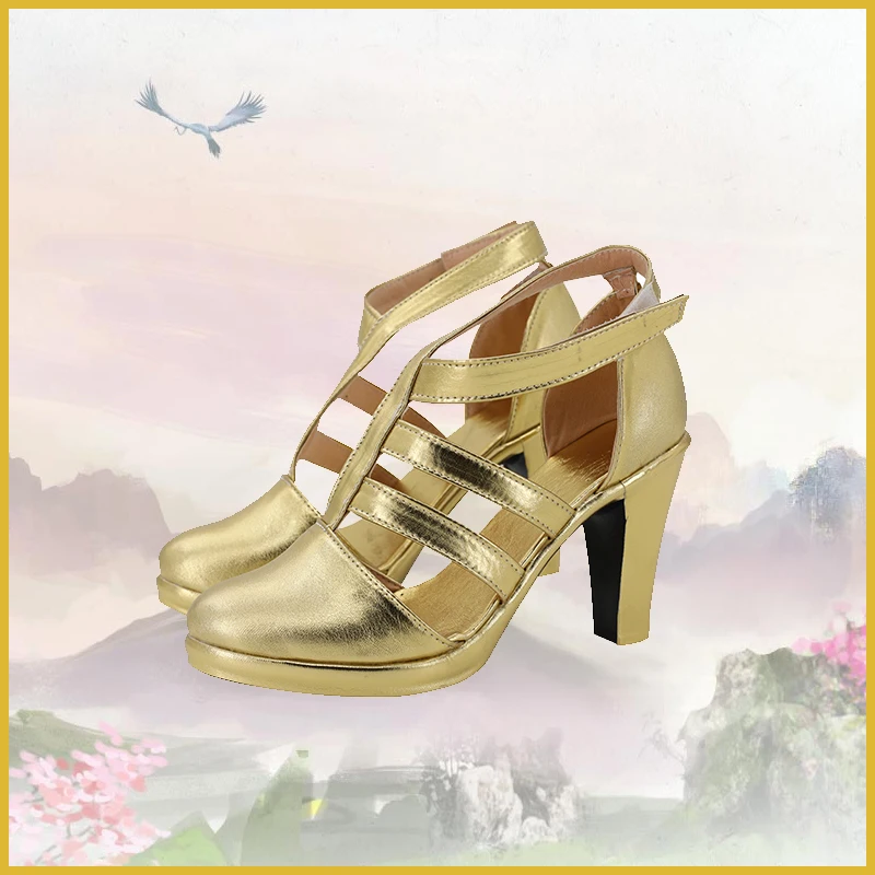 Layla Косплей золотая кожаная опора Обувь Игра Genshin Impact Экзотическая танцовщица