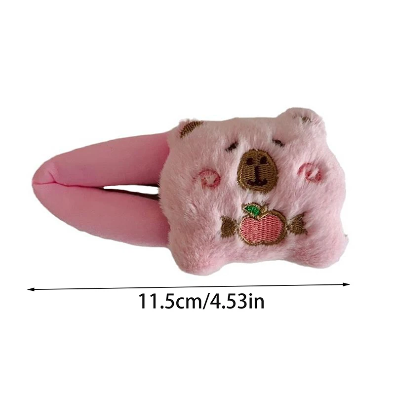Новая милая розовая капибара плюшевая заколка для волос девочек с милой челкой