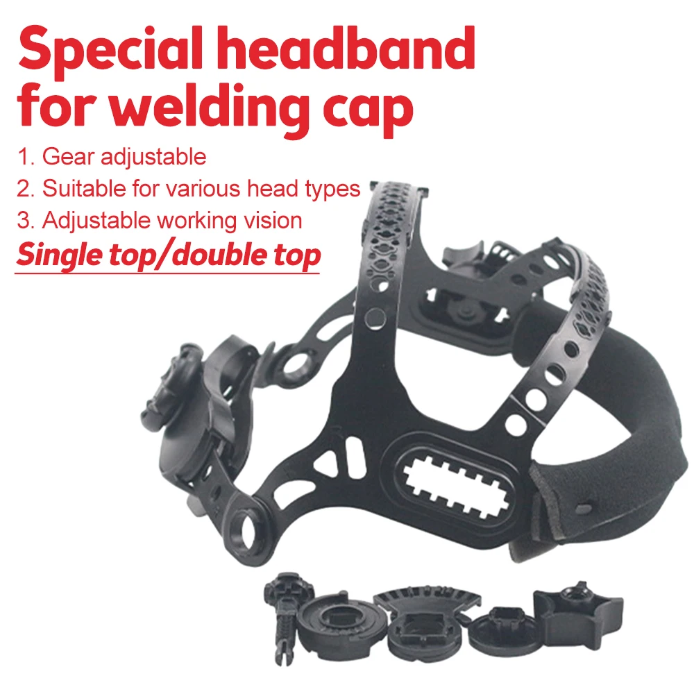 

Wb03/04 Square Hole Single/double Welding Helmet Harness Headgears Head Belt Adjustable Welding Helmet Accessories Absorb Sweat