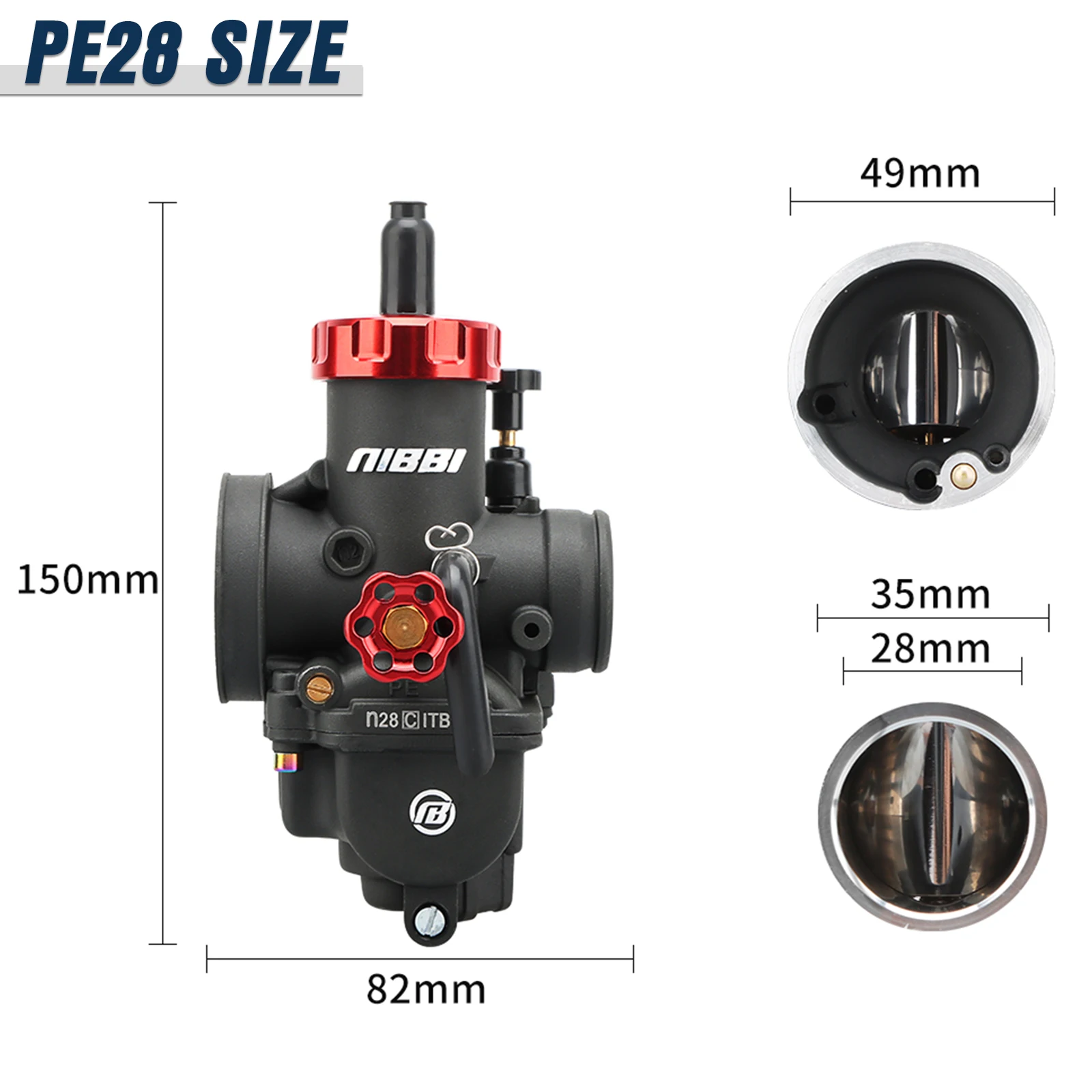 

Карбюратор мотоциклетный niоранжевый, 2T, 4T, PE24/26/28/30 мм