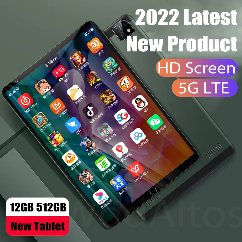 

Планшет HT17 на Android 11, десять ядер, экран 512 дюйма, 12 Гб + 8600 ГБ, 10,1 мАч