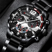 luxury mens watches stainless steel quartz fashion calendar watch for men business luminous leather male clock relogio masculino