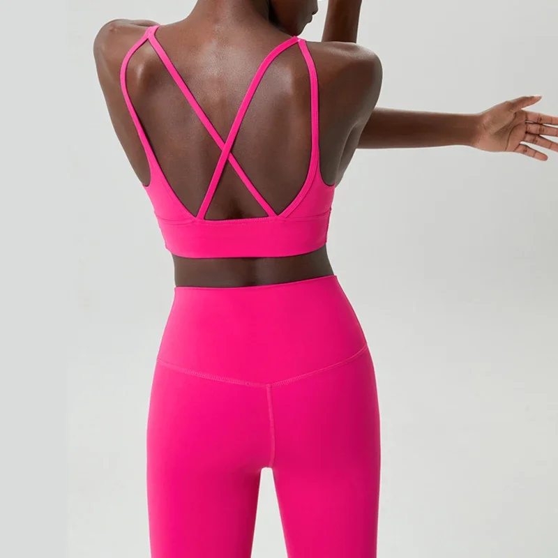 Женский комплект из двух предметов для фитнеса и йоги мягкая эластичная ткань