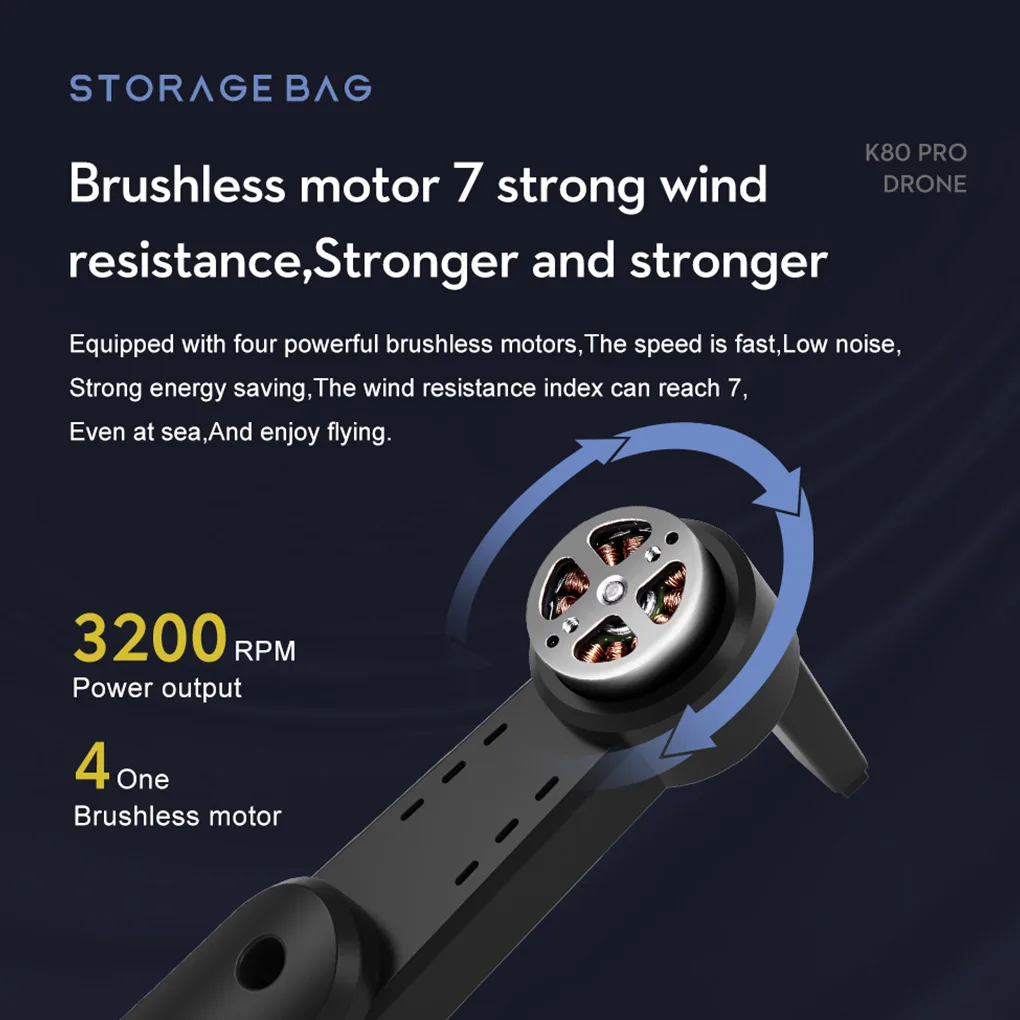 

Квадрокоптер K80 PRO складной с GPS и двойной HD камерой 4K 8K