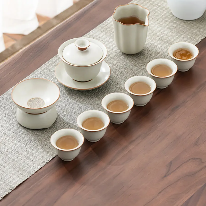 

Фарфоровая кофейная посуда, чайный набор, чайник, чашки кунг-фу, набор чайных чашек, инструменты, кофейные чашки для Hervir Agua, китайские чайные наборы