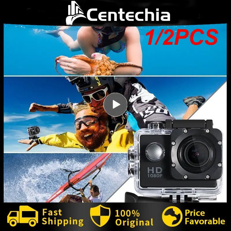 

1/2PCS Camera Plastic 30M Waterproof Go Diving Sport Mini DV 1080P Video Camera Bike Helmet Car Cam Dvr Outdoor