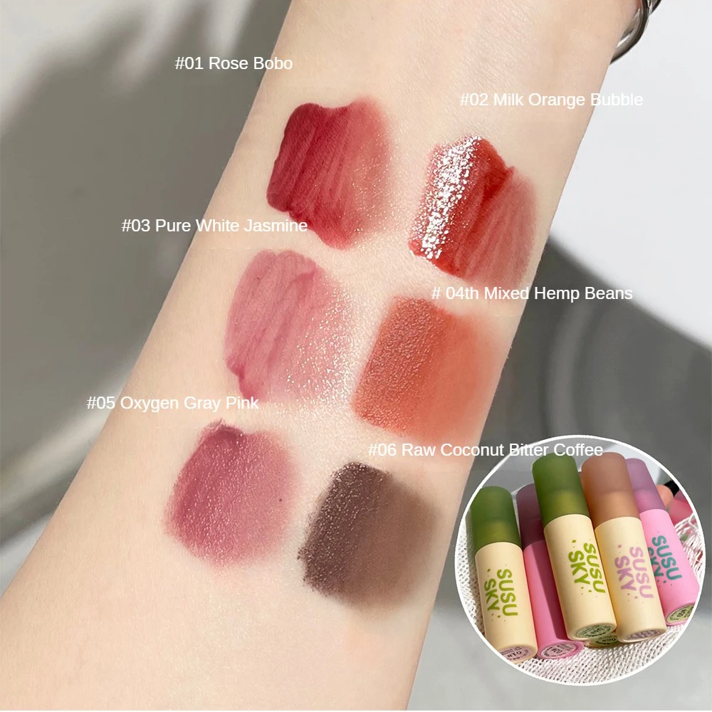 Макияж Водный свет Грязь для губ Матовая глазурь Дзеркало цветов Глазурь Сладкие