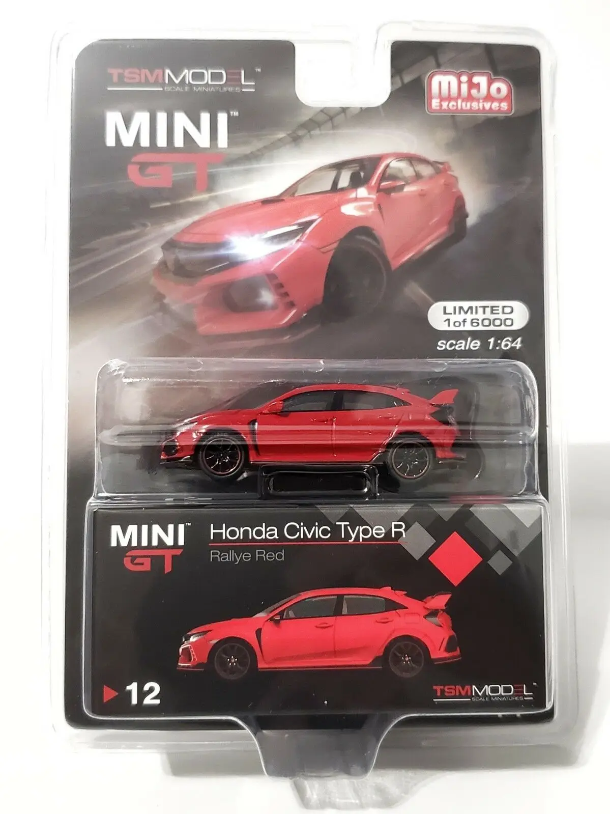 Mini GT 1/64 MIJO Red Honda Civic # Модель автомобиля из сплава 12 коллекция подвесной подарок