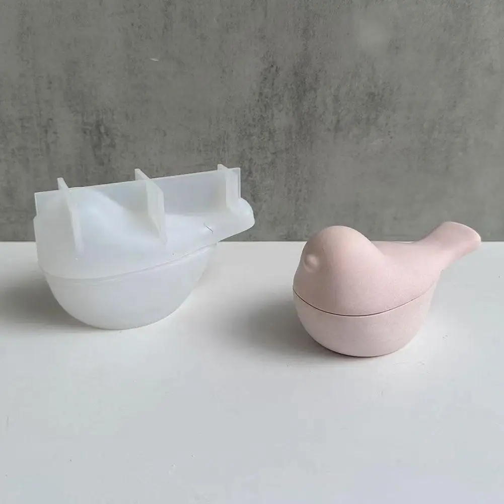 

3d Bird Storage Box Silicone Mold Diy Art Handmade Plaster Storage Mould Jewelry Mould Crystal Organizer Epoxy Molds Resin C3g7