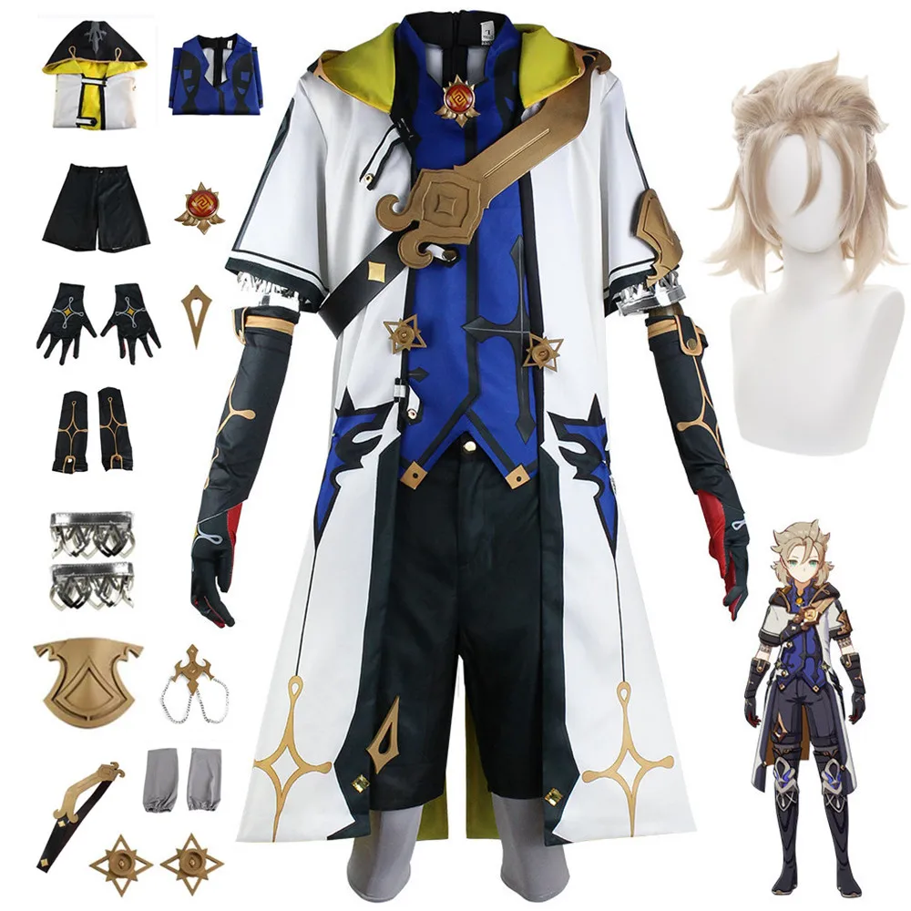 

Аниме Genshin Impact Albedo косплей костюм игра Хэллоуин Вечеринка Рождество костюм