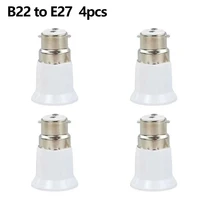 4pc b22 to e27 light bulb adaptor socket converter for led light bayonet screw light bulb base holder lighting accessories