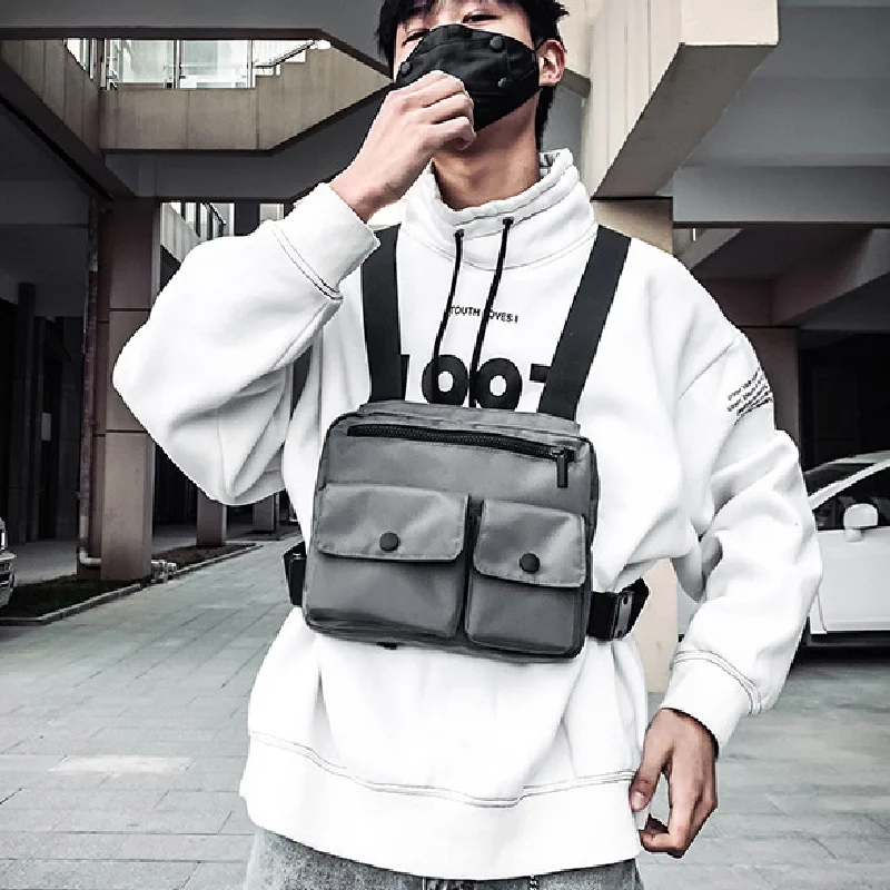 2022 Fashion Men's Chest Packs High Quality Oxford Unisex Chest Rig Bag Hip-hop Streetwear Backpack Multi-function Tactical Vest