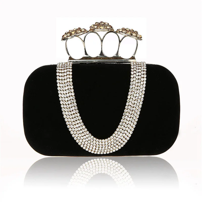 

Новое поступление 2023, модный дизайн, кольцо на палец с бриллиантами, блестящие вечерние сумки, Классический роскошный блестящий дневной клатч для женской сумки WY90