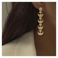 vintage gothic star moon dangle earrings for women geometric long tassel earrings wedding engagement punk jewelry gifts