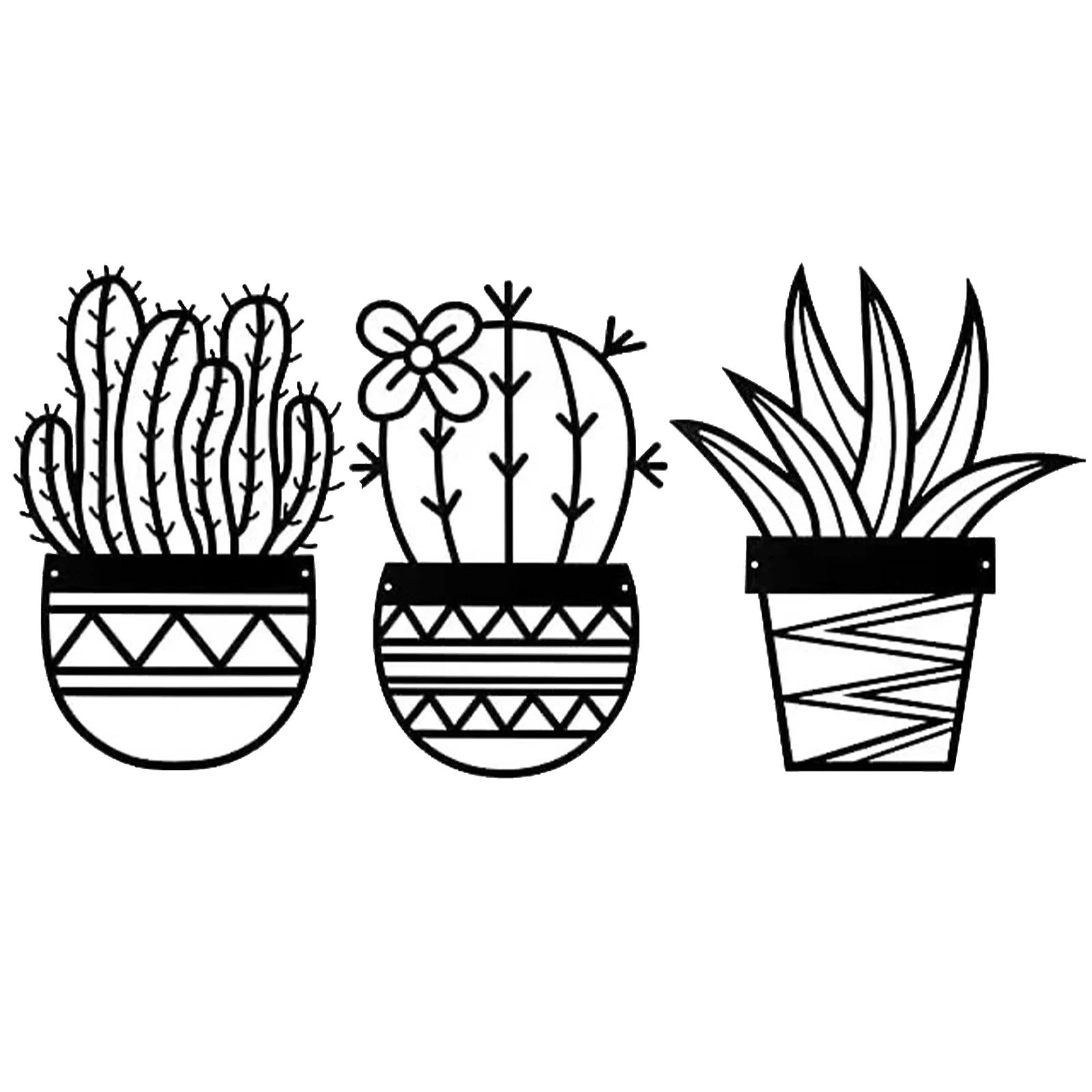 

3 шт./набор, настенные вазы с изображением кактуса