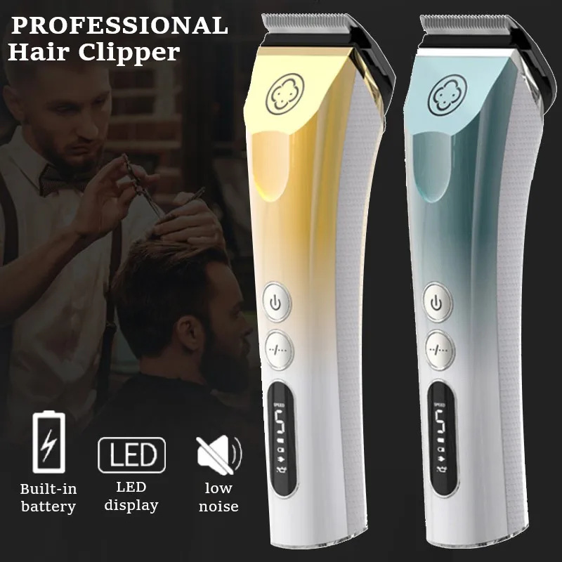 Madeshow Hair Clippers For Men 3200mAh Capacity Battery Five-speed Professional Hair Trimmer For Haircut Machine LED Display 2