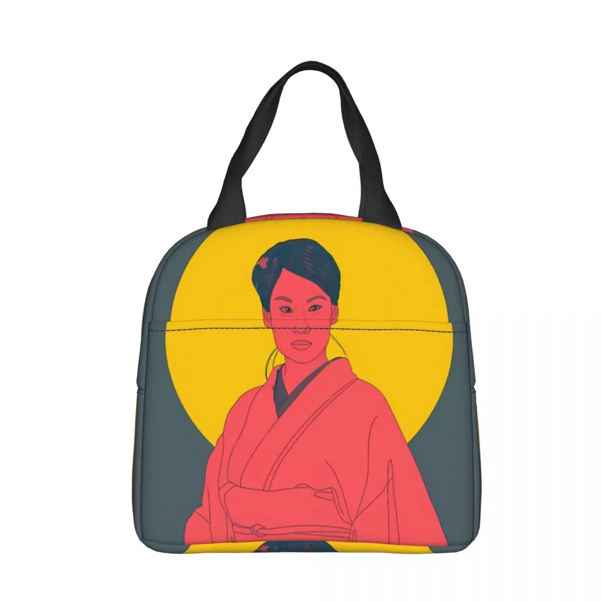 

O-Ren Ishii Pattern Cooler Lunch Box Movie Kill Bill Mountaineering Thermal Insulation Portable Food Bag