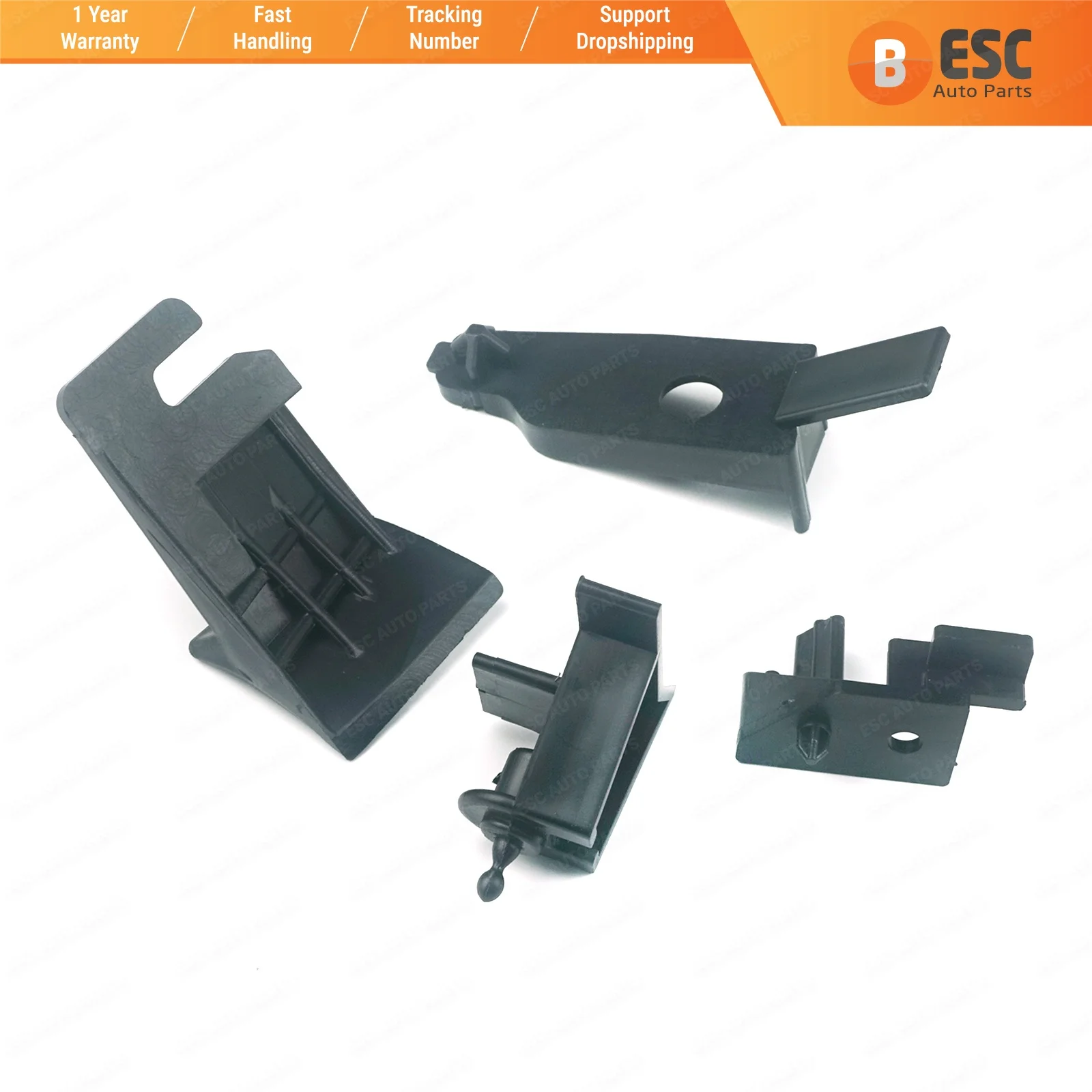 

EHL545 Headlight Headlamp Housing Repair Bracket Mount Clips Tabs Set ET7613W029 Right for Ford Transit Tourneo Courier 2013-On
