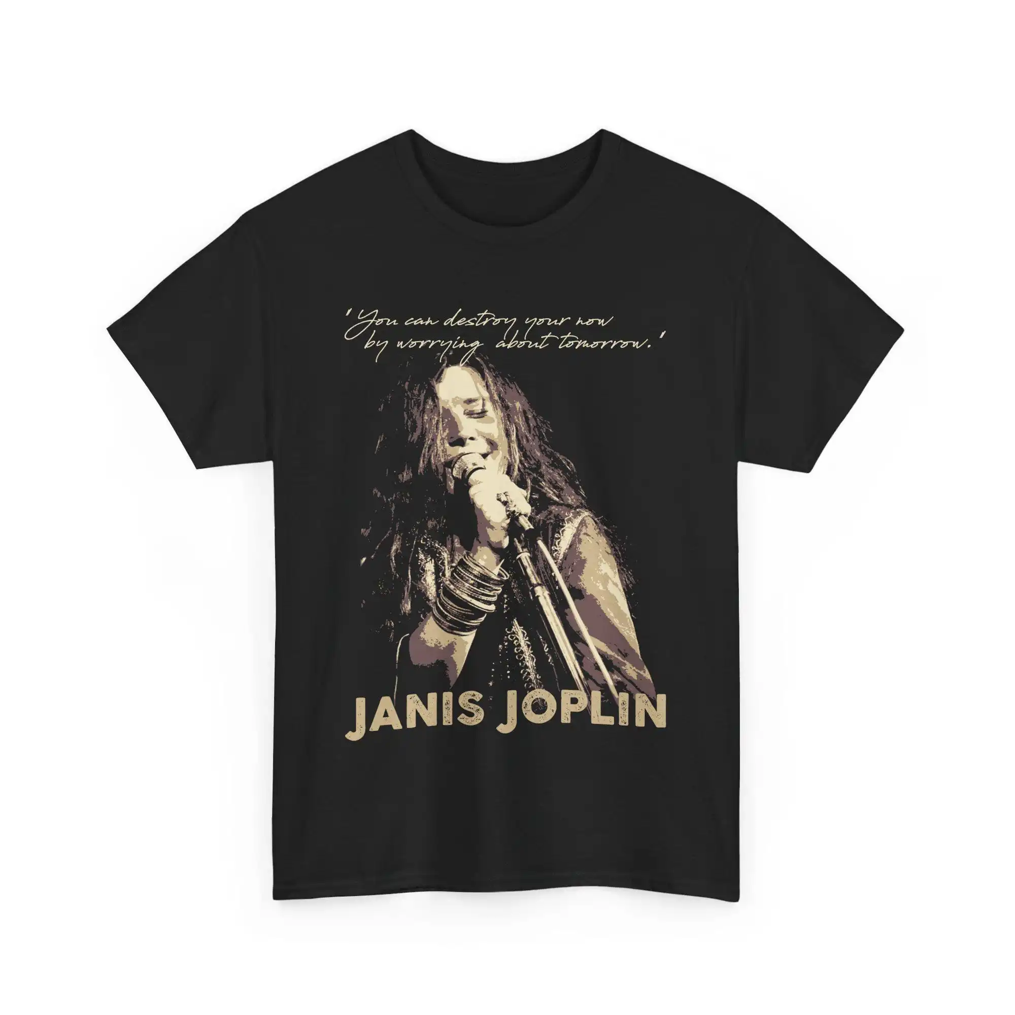 Винтажная футболка унисекс из плотного хлопка JANIS JOPLIN