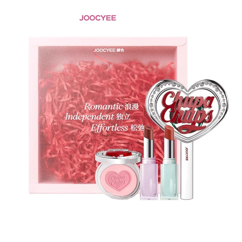 Joocyee Jumbo Pearl Lipstick Бальзам для губ Румяна Пудра Зеркало Подарочный набор Набор