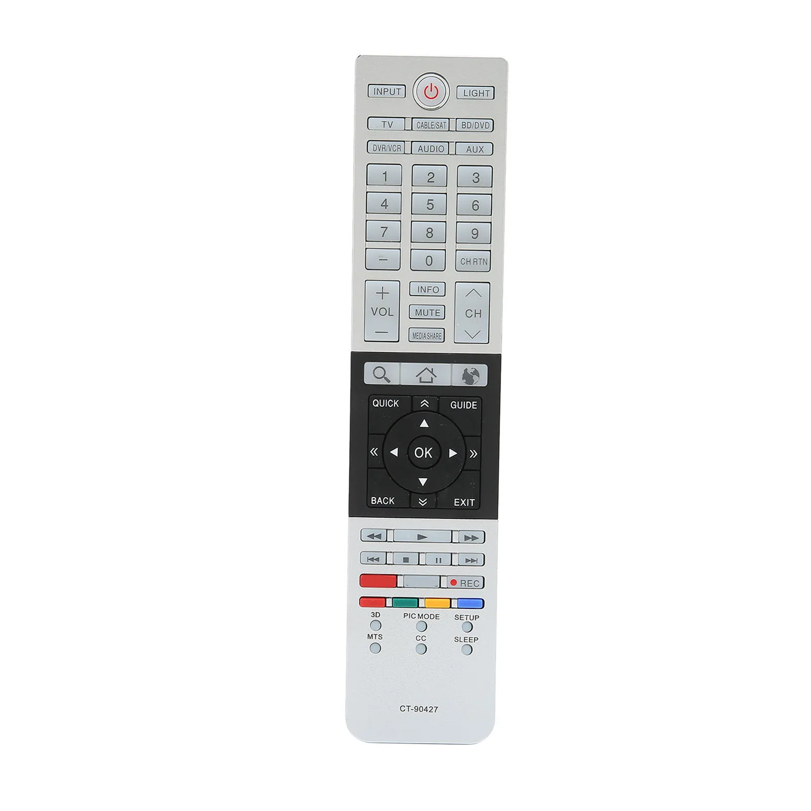 

Remote Control Replace Television Controller for Toshiba CT‑90427 CT‑90428 58l7350u 58l9300 58l9300u 65l7350u 3D LCD TV