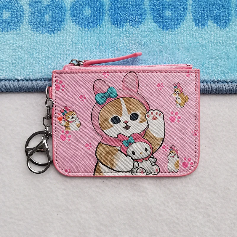 Sanrio кошка из ПУ кожи Милая Hello Kitty Kuromi аниме кошелек Kawaii Cinnamoroll помпон пурин