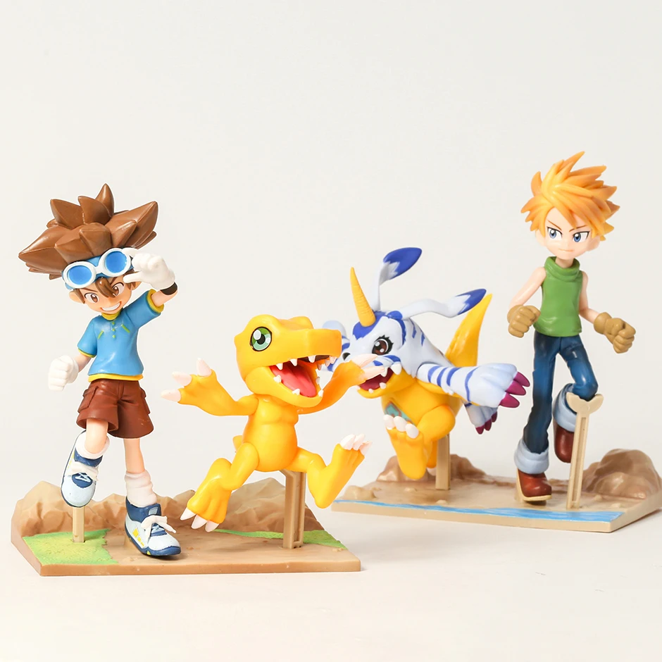 

Digimon Adventure Yagami Taichi & Agumon / Ishida Yamato & Gabumon PVC Model Figure Collectible Anime Toy Kids Gift