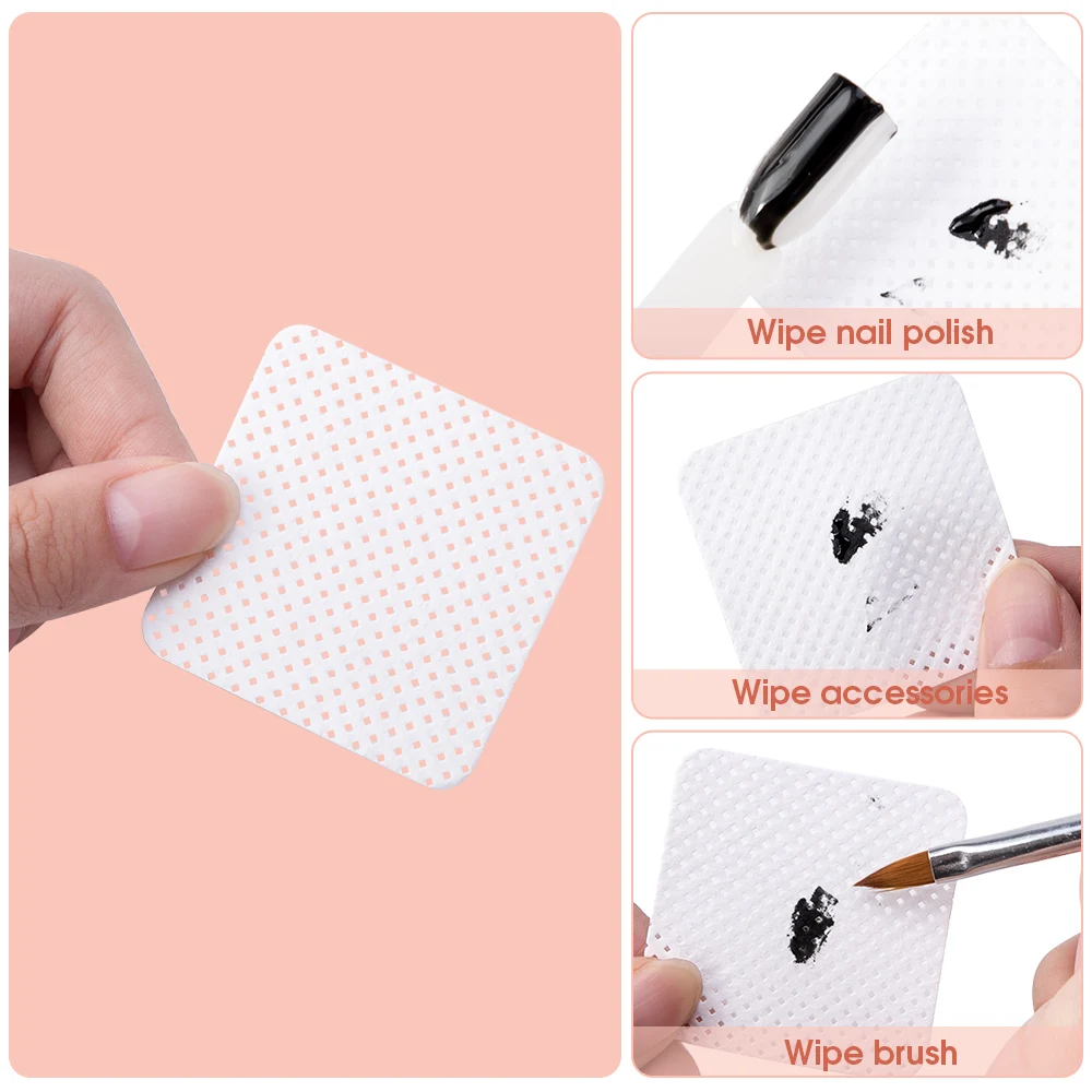 300 шт. безворсовые хлопковые салфетки для снятия гель-лака ногтей